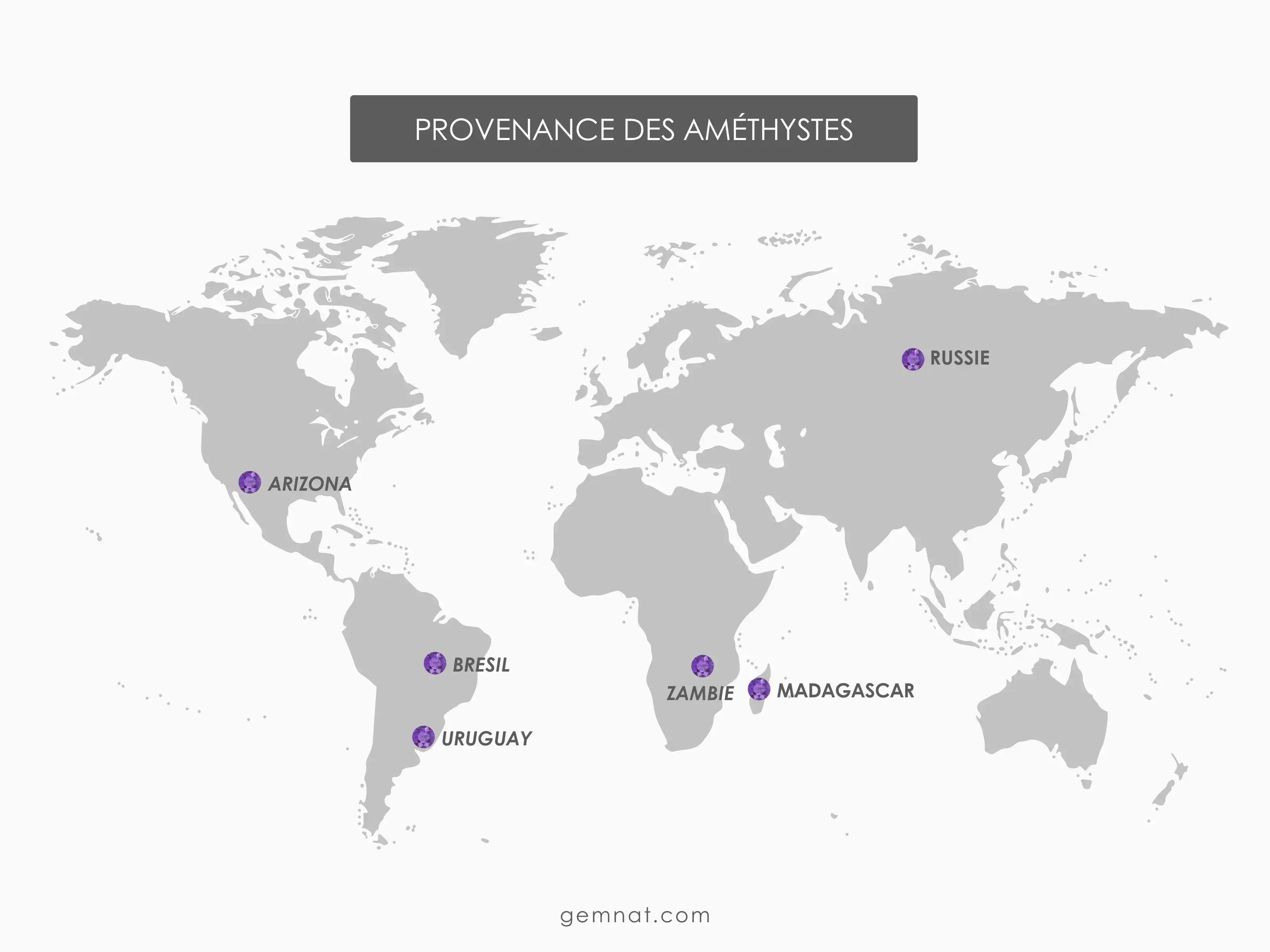 Carte Origines Amethyste Naturelle