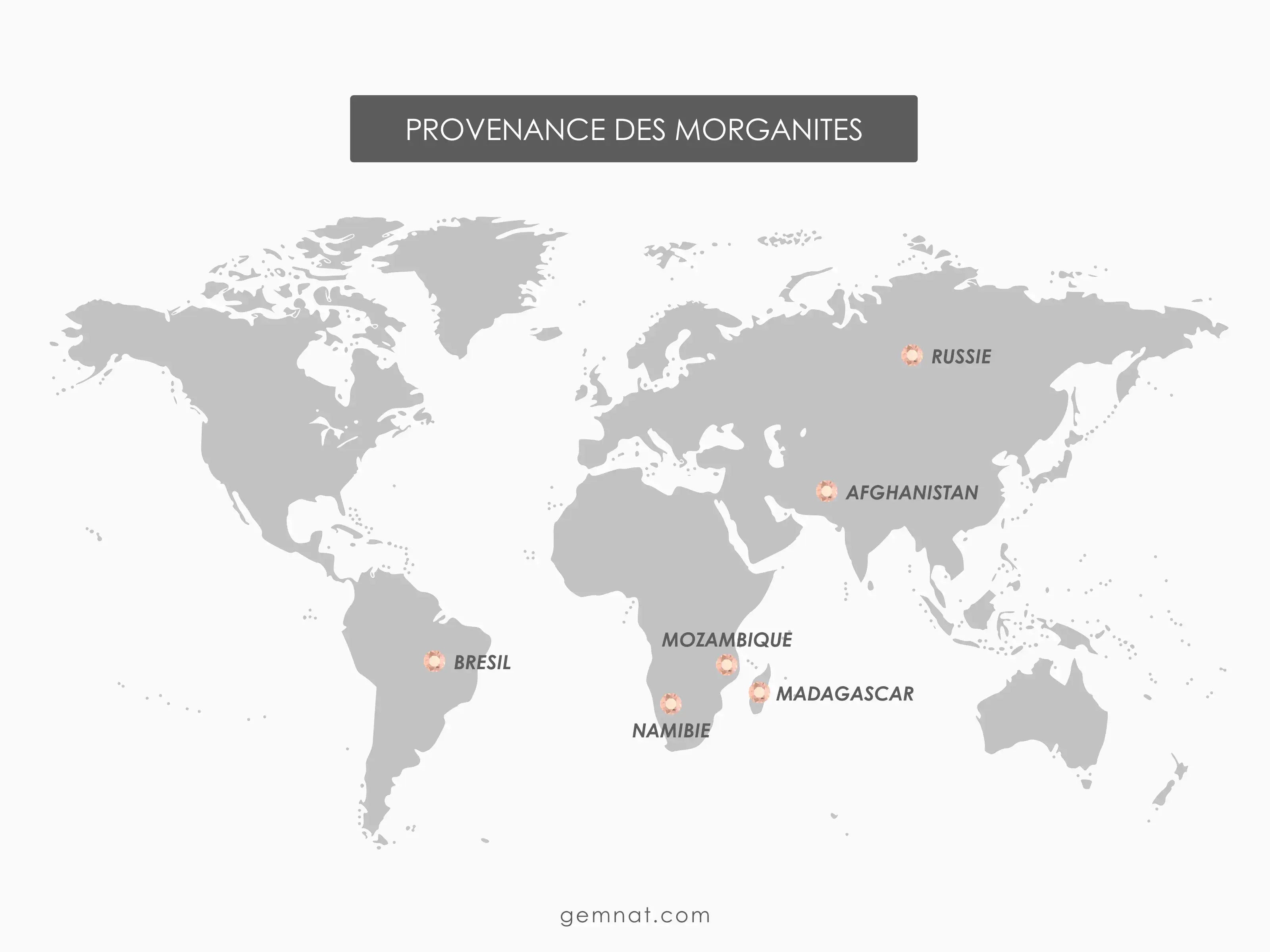 Carte Origines Morganite Naturelle