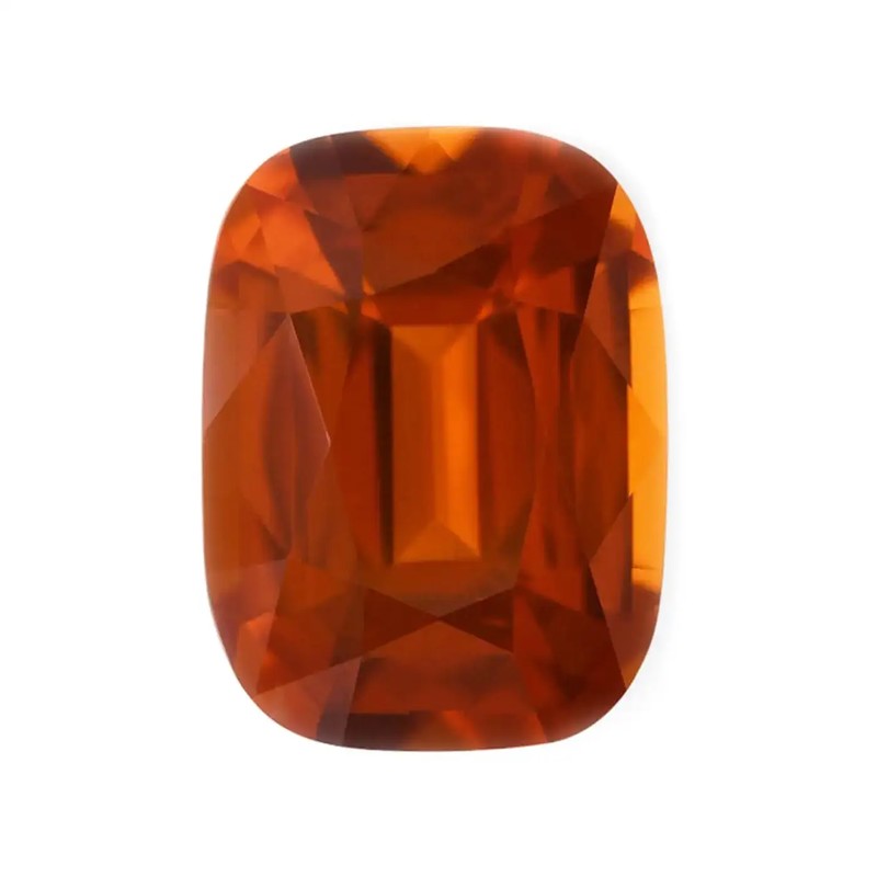 Cushion Shape Orange Natural Sapphire