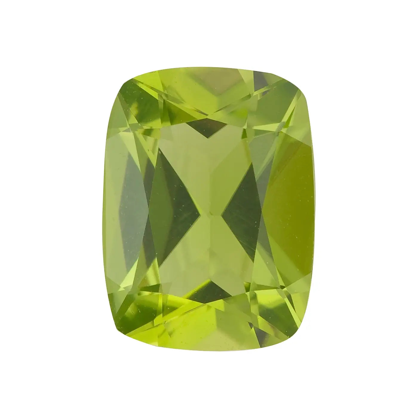 Lime Green Natural Peridot Cushion Shape