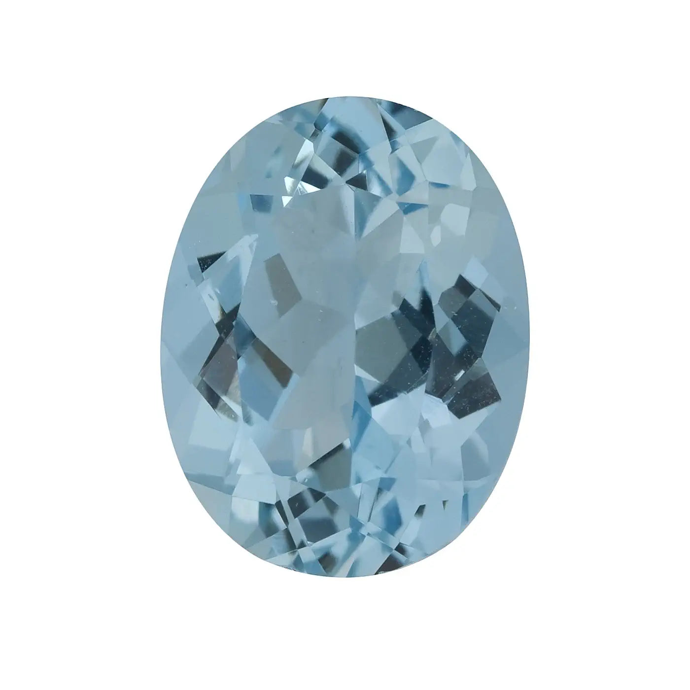 Medium blue Aquamarine Oval