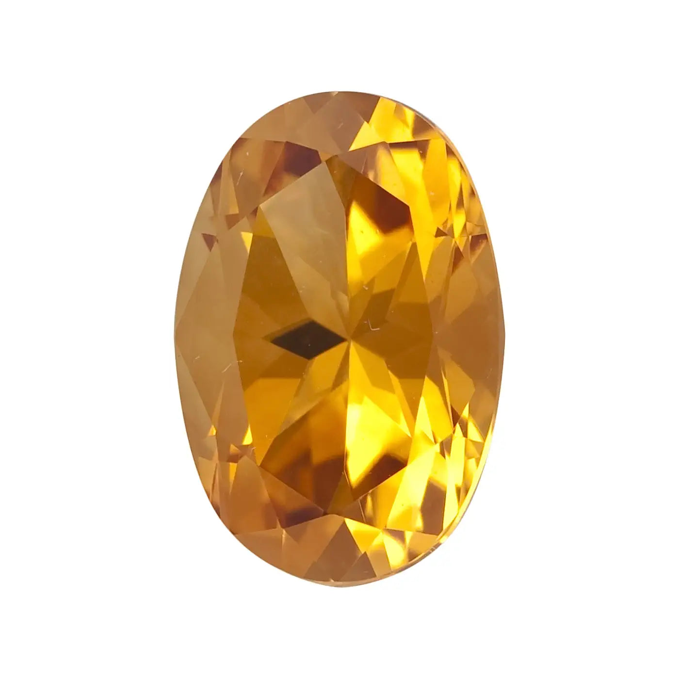 Natural Citrine Oval Golden