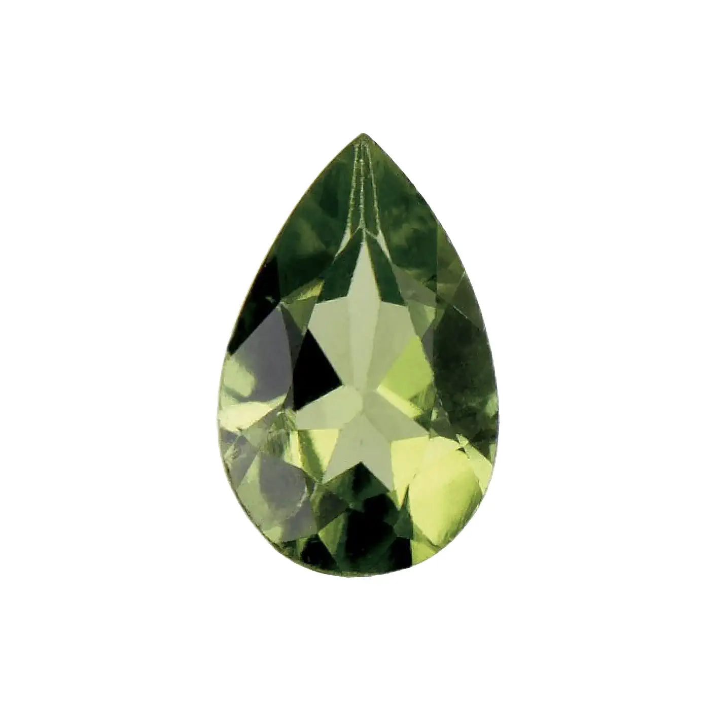 Natural peridot pear shape