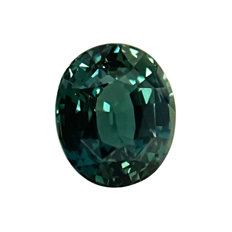 Oval Shape Natural Green Sapphire