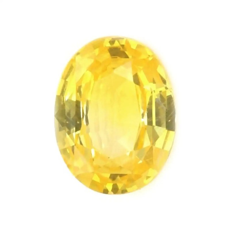 Oval Shape Natural Yellow Sapphire