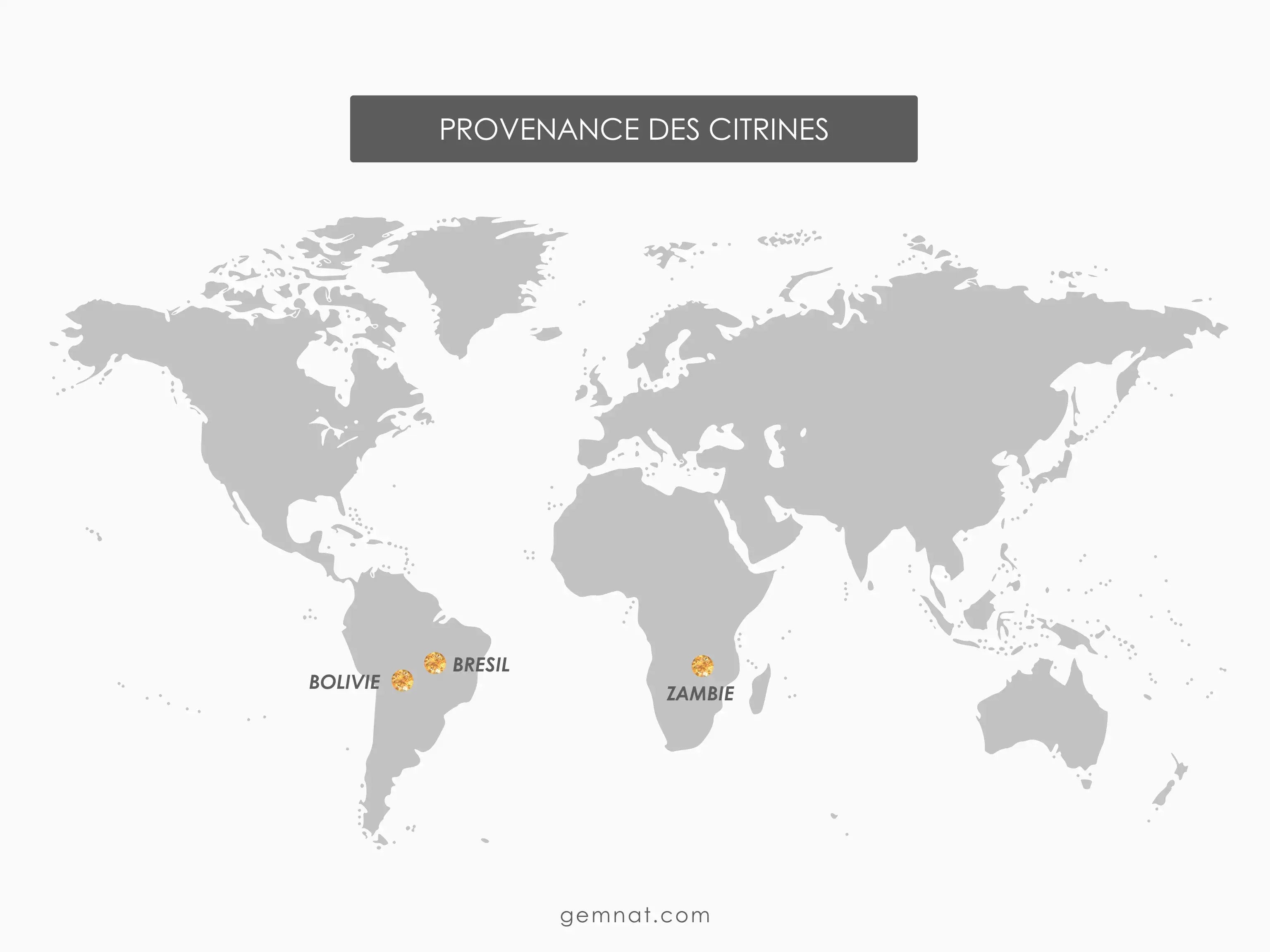 Provenance des citrines - Gemnat