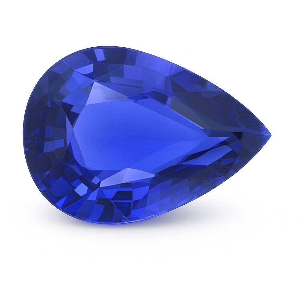 2.76 ct Pear Cut Blue Sapphire