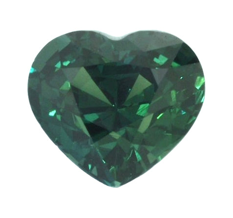 1.68 ct Heart Cut Green Sapphire