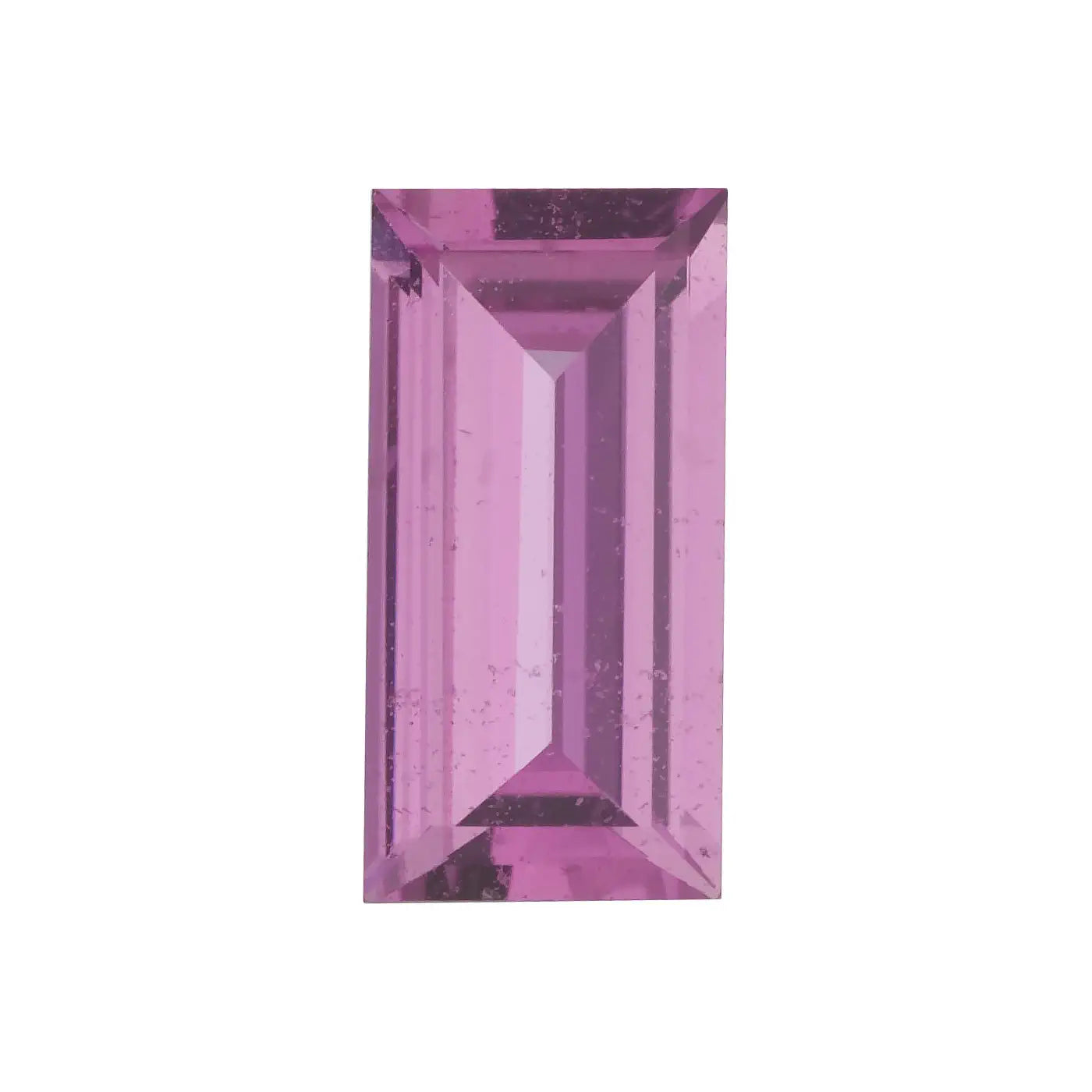 Saphir Rose Forme Baguette