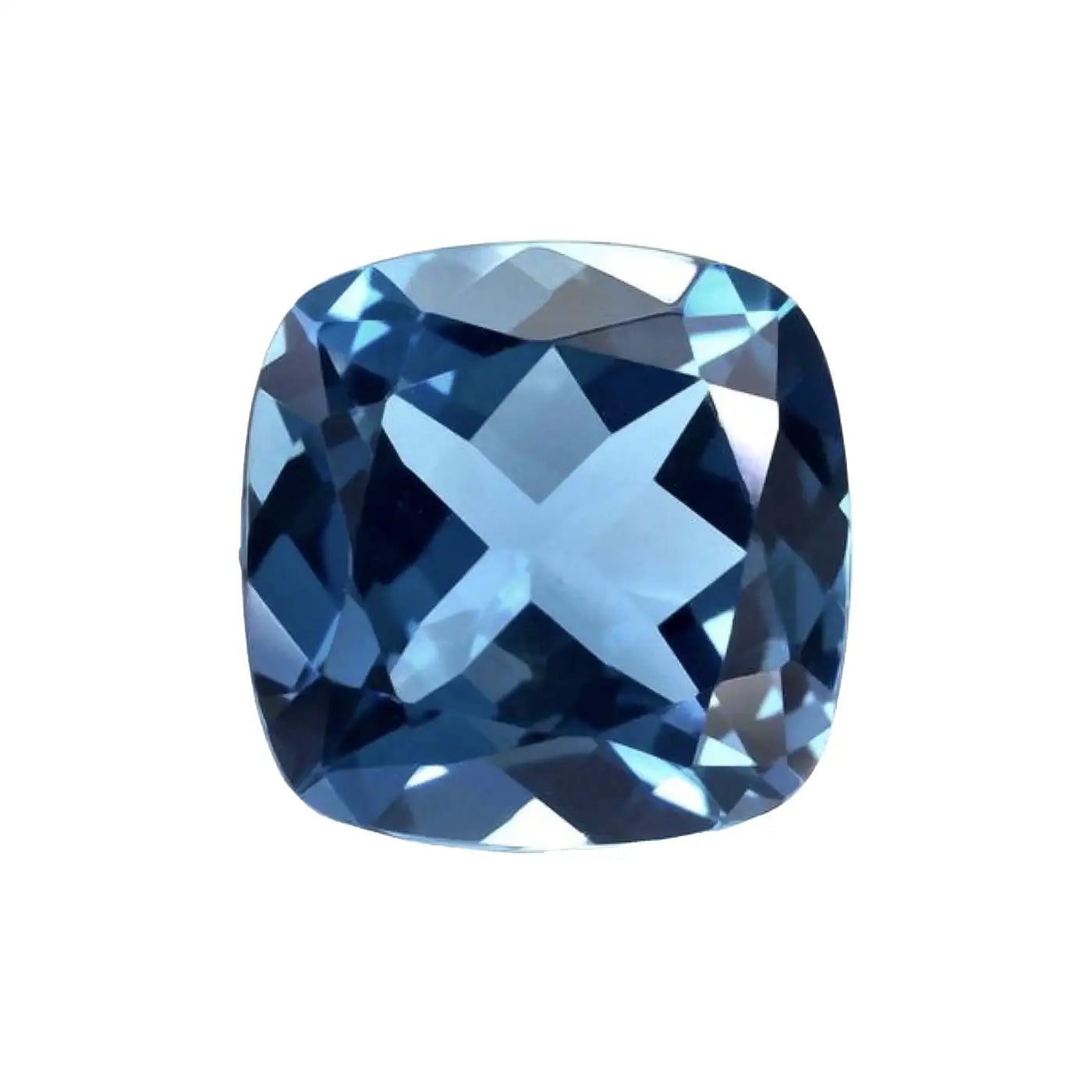 Topaze Bleu Suisse Forme Coussin