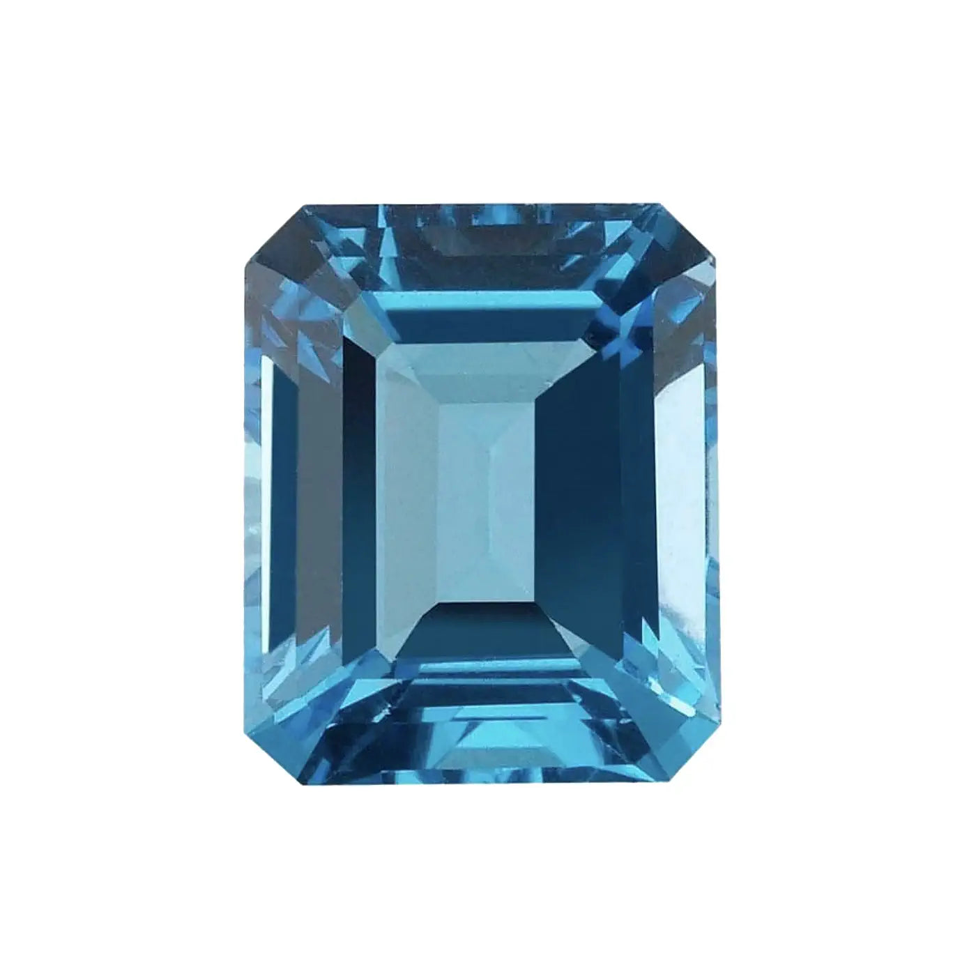 Topaze Bleu Suisse Forme Emeraude