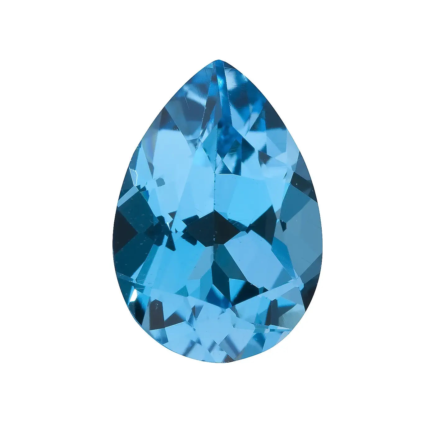 Topaze Bleu Suisse Forme Poire