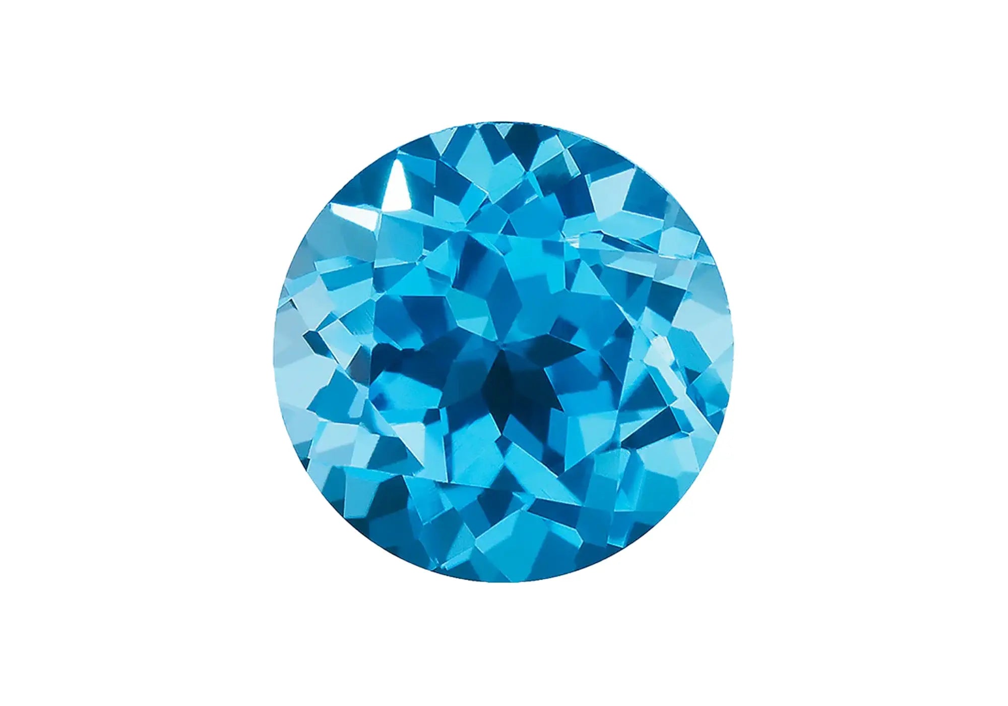 Topaze bleu suisse naturelle pierre de naissance du mois de Decembre - Gemnat
