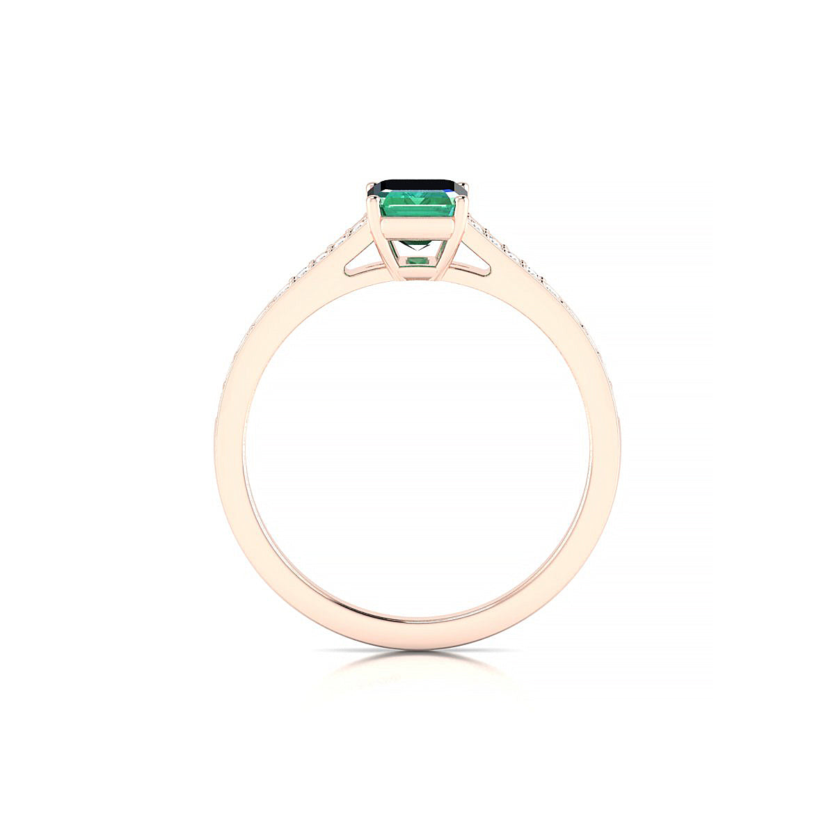 Adore | 18k Rose Gold 7 x 5 mm Emerald Emerald Ring