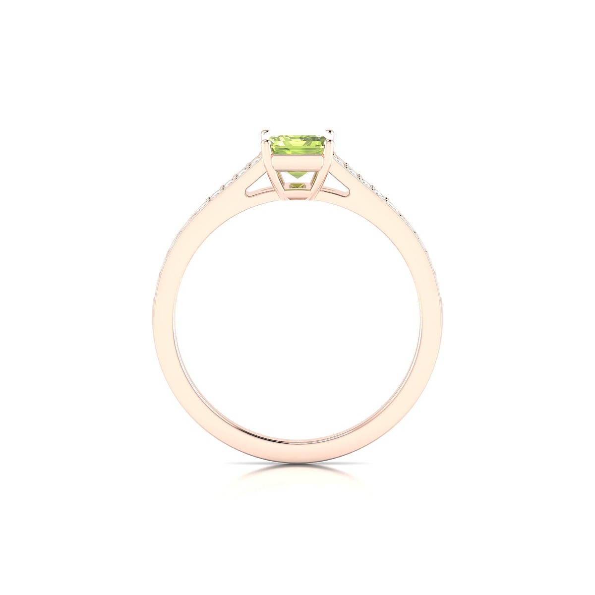 Adore | 18k Rose Gold 7 x 5 mm Emerald Peridot Ring