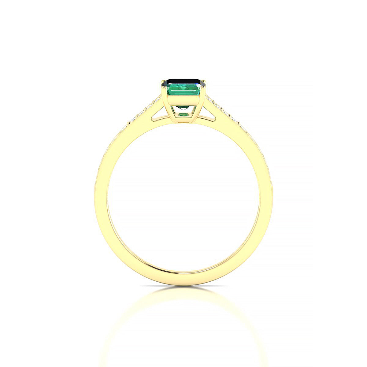 Adore | 18k Yellow Gold 7 x 5 mm Emerald Emerald Ring