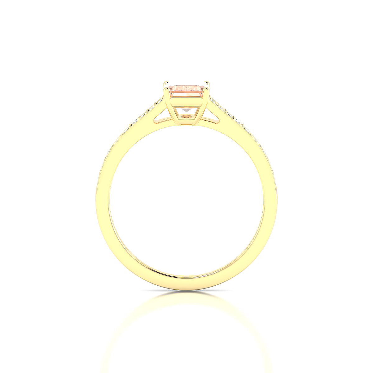 Adore | 18k Yellow Gold 7 x 5 mm Emerald Morganite Ring