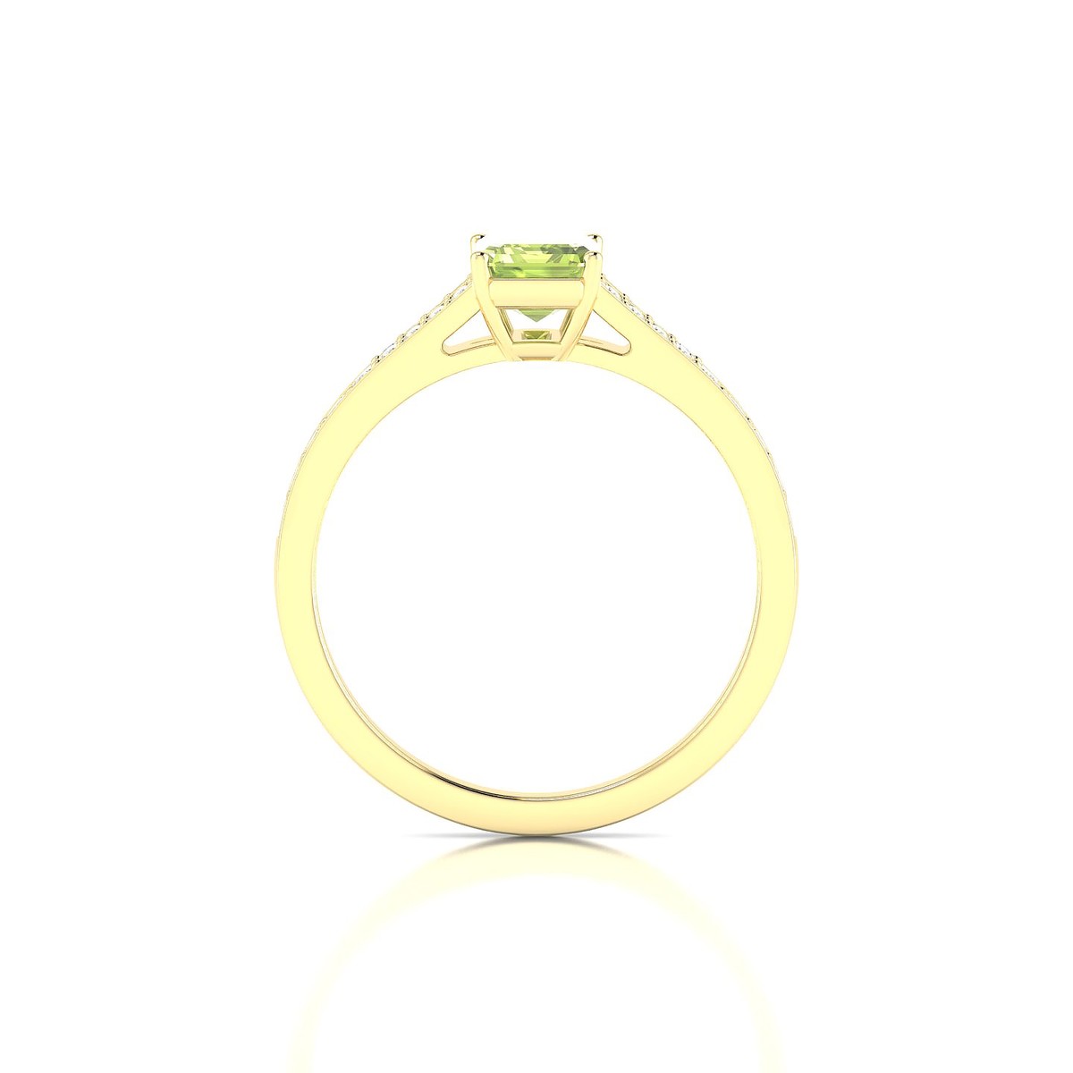 Adore | 18k Yellow Gold 7 x 5 mm Emerald Peridot Ring