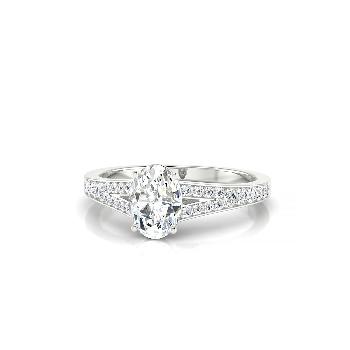Adore | 18k White Gold 7 x 5 mm Oval Diamond Ring