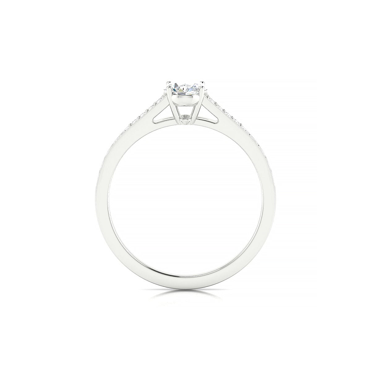 Adore | 18k White Gold 7 x 5 mm Oval Diamond Ring