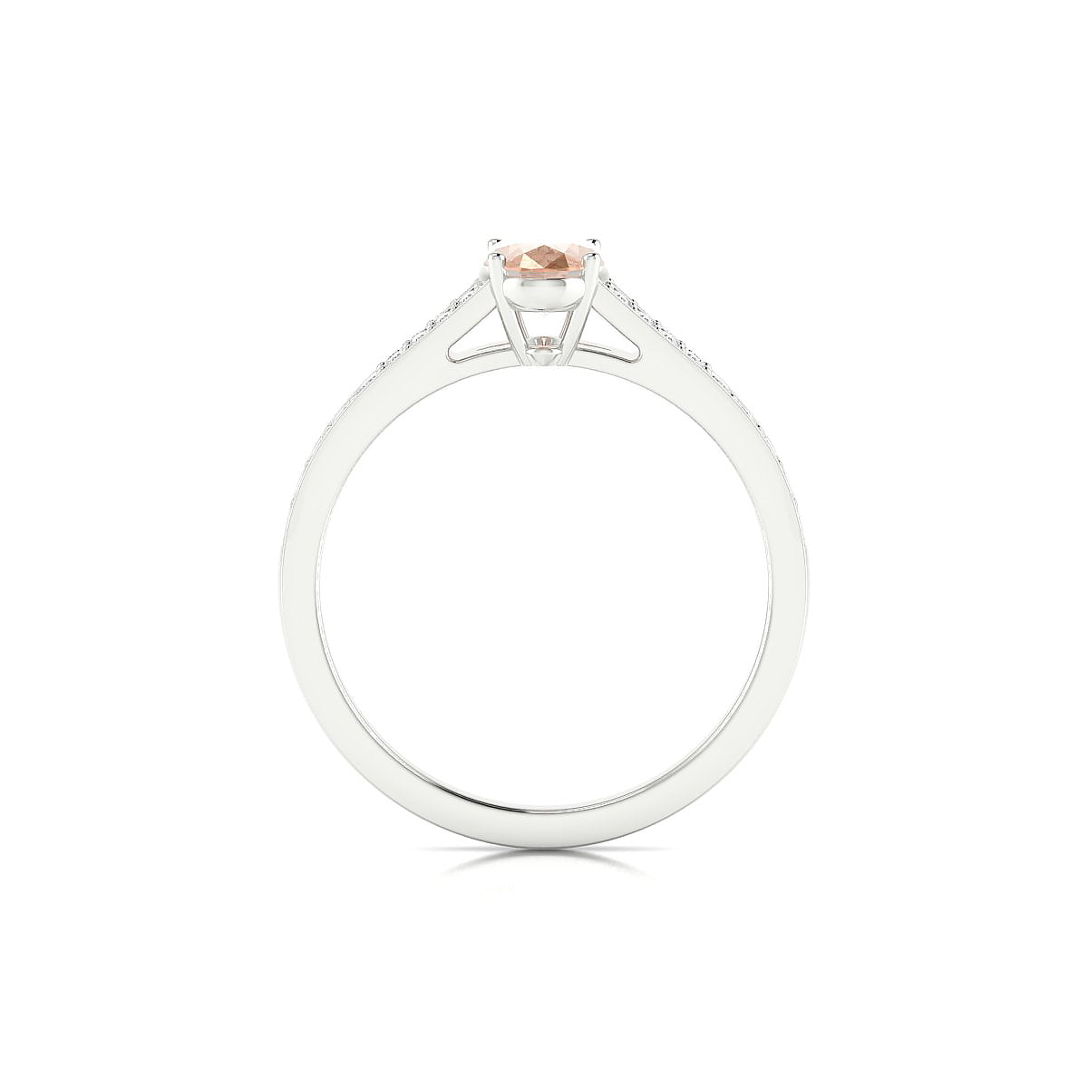 Adore | 18k White Gold 7 x 5 mm Oval Morganite Ring