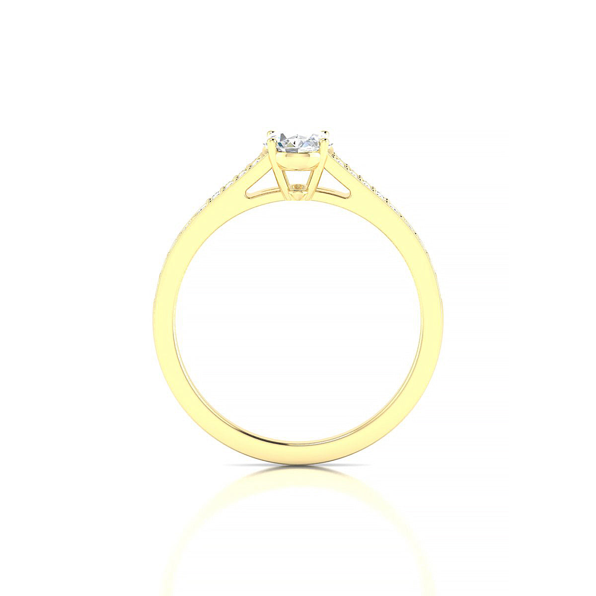Adore | 18k Yellow Gold 7 x 5 mm Oval Diamond Ring