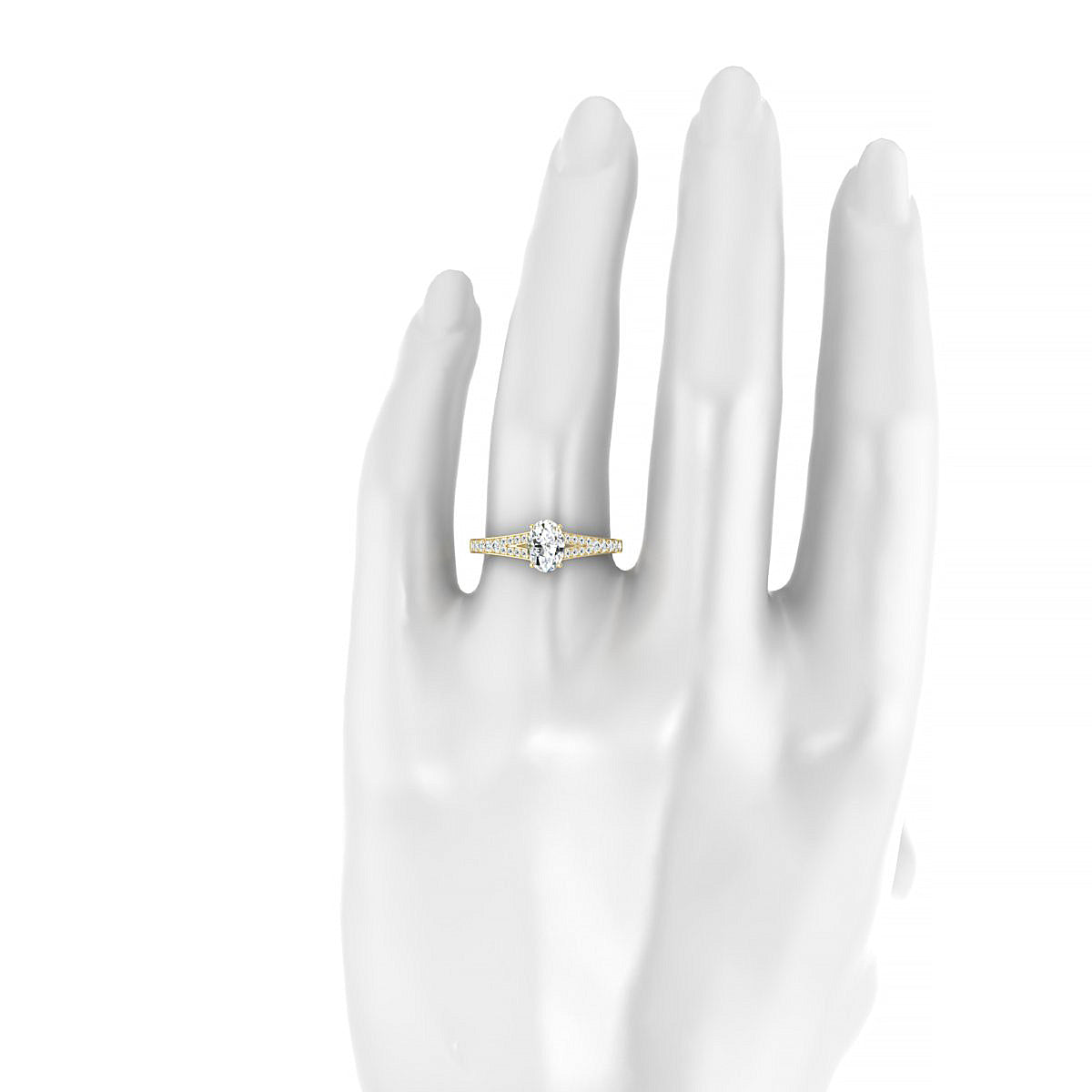 Adore | 18k Yellow Gold 7 x 5 mm Oval Diamond Ring