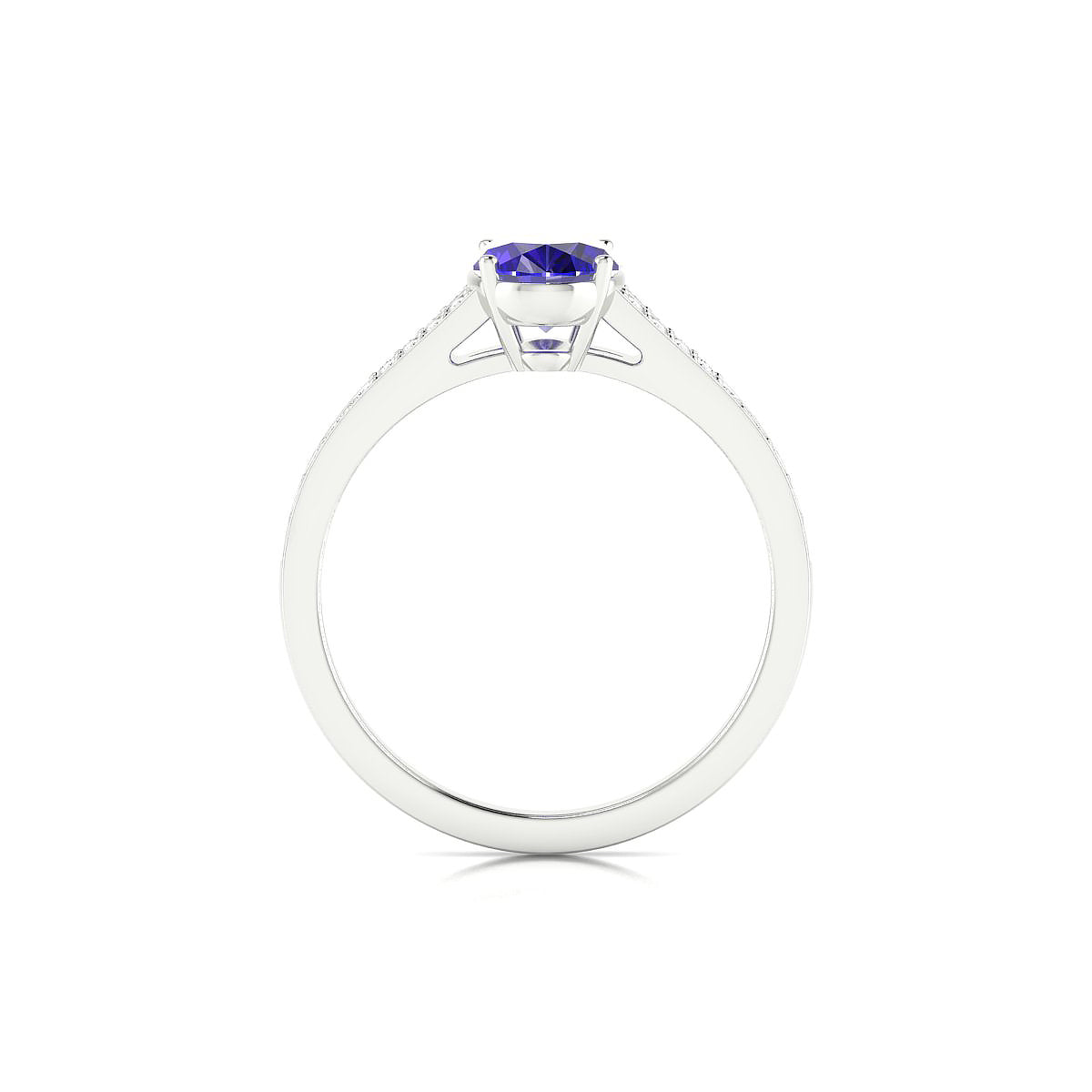 Adore | 18k White Gold 8 x 6 mm Oval Tanzanite Ring