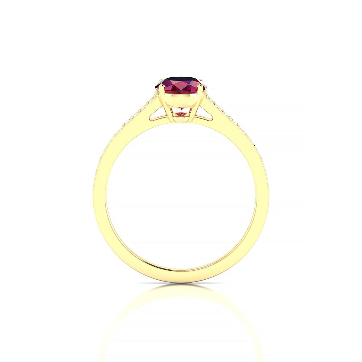 Adore | 18k Yellow Gold 8 x 6 mm Oval Ruby Ring