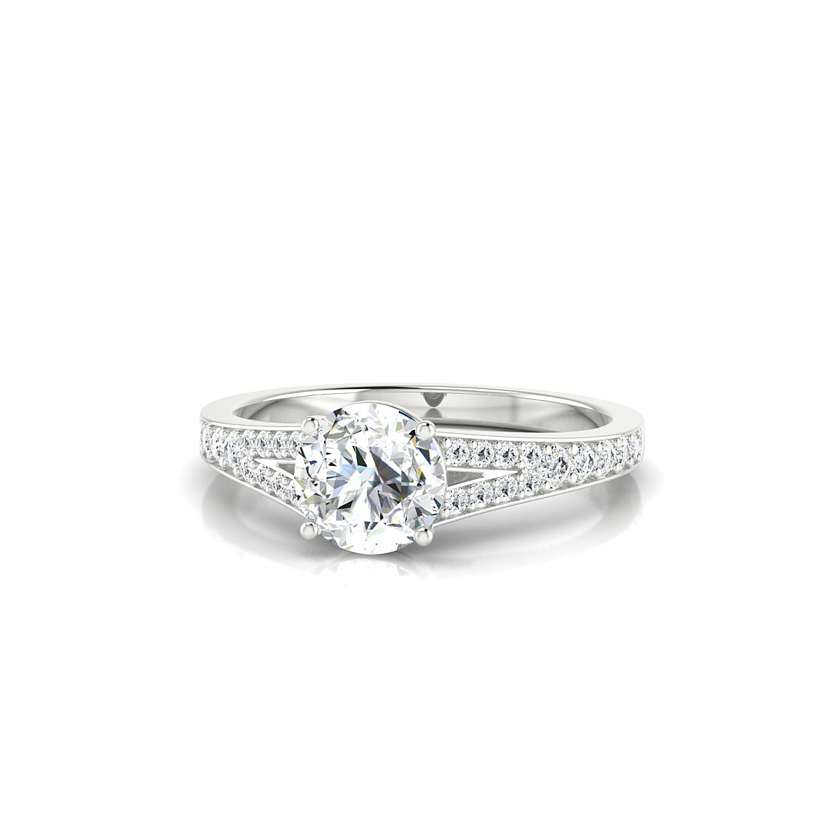 Adore | 18k White Gold 5.7 mm Round Diamond Ring