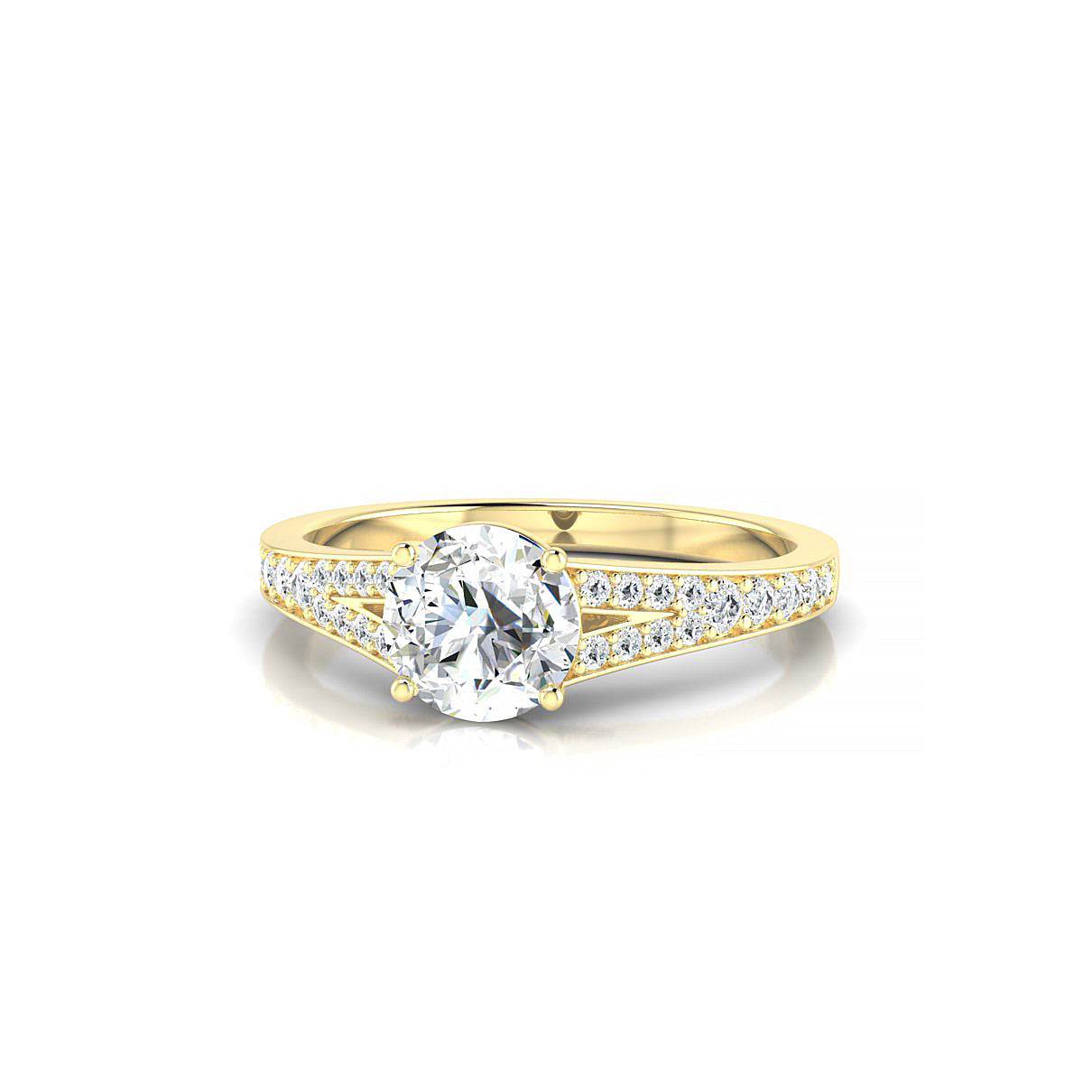 Adore | 18k Yellow Gold 5.7 mm Round Diamond Ring