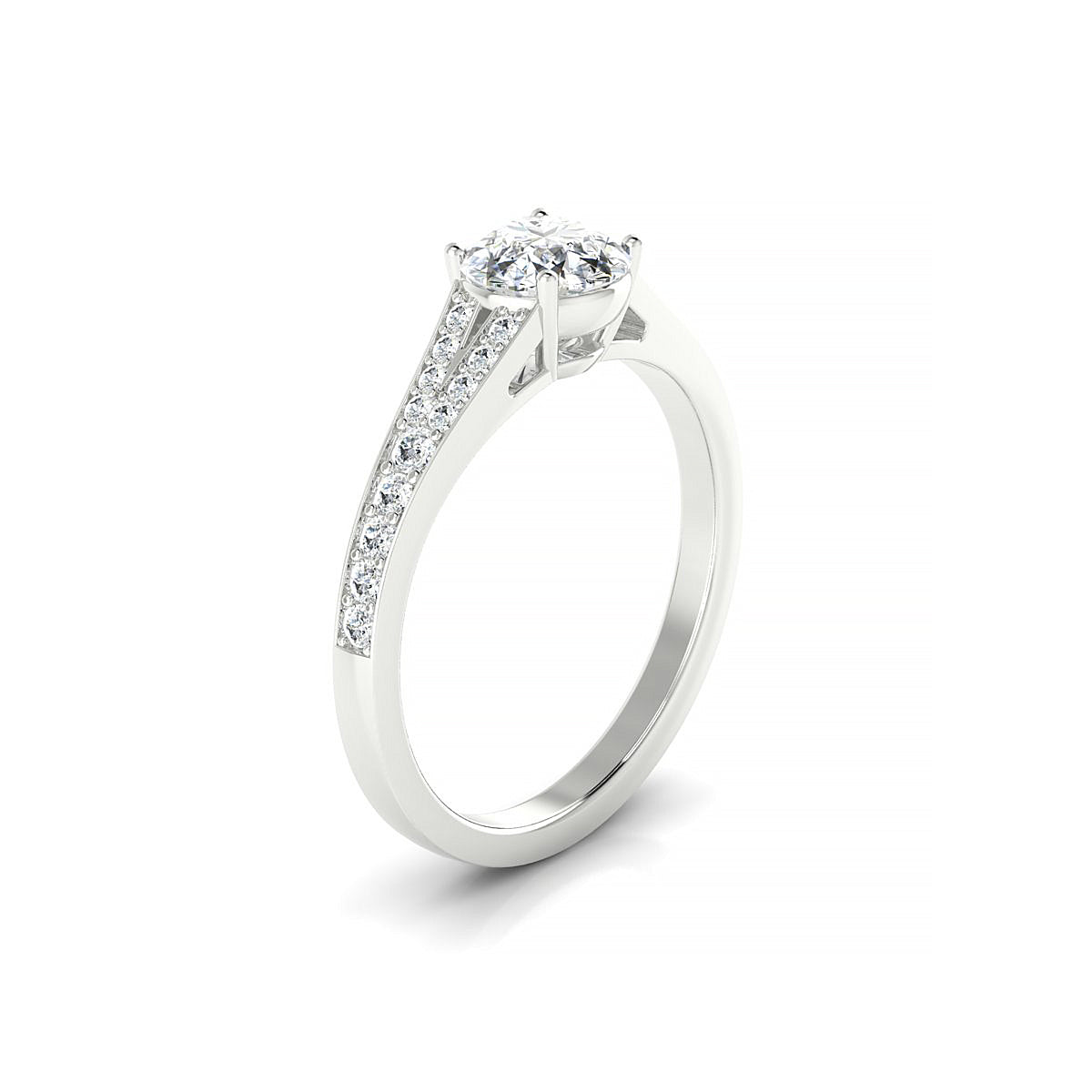 Adore | 18k White Gold 5.7 mm Round Diamond Ring