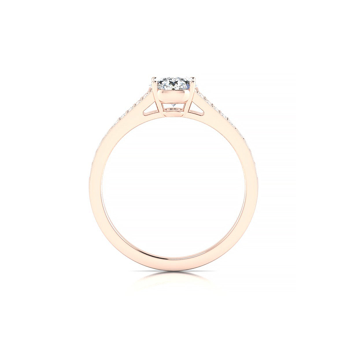 Adore | 18k Rose Gold 5.7 mm Round Diamond Ring