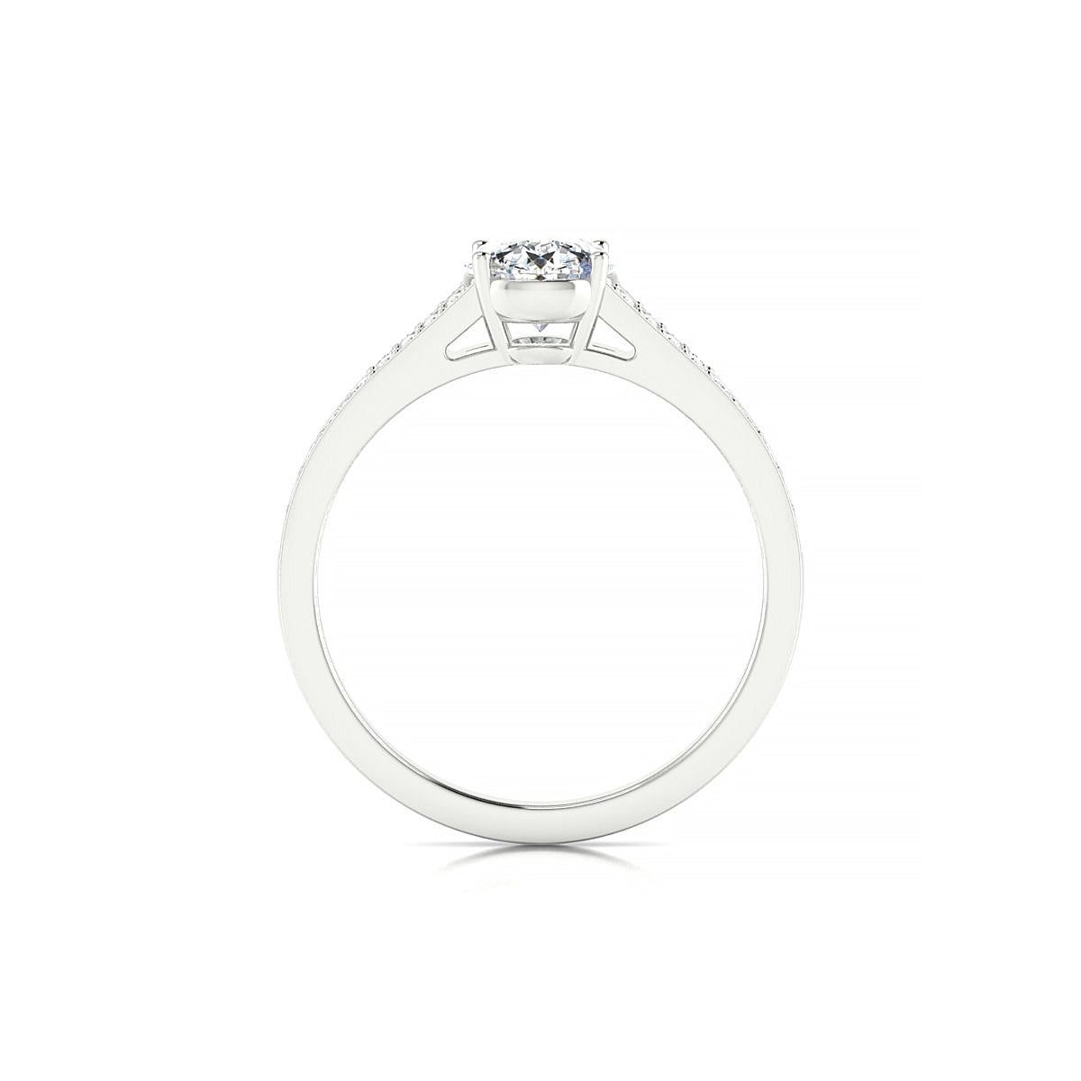 Adore | 18k White Gold 5.7 mm Round Diamond Ring