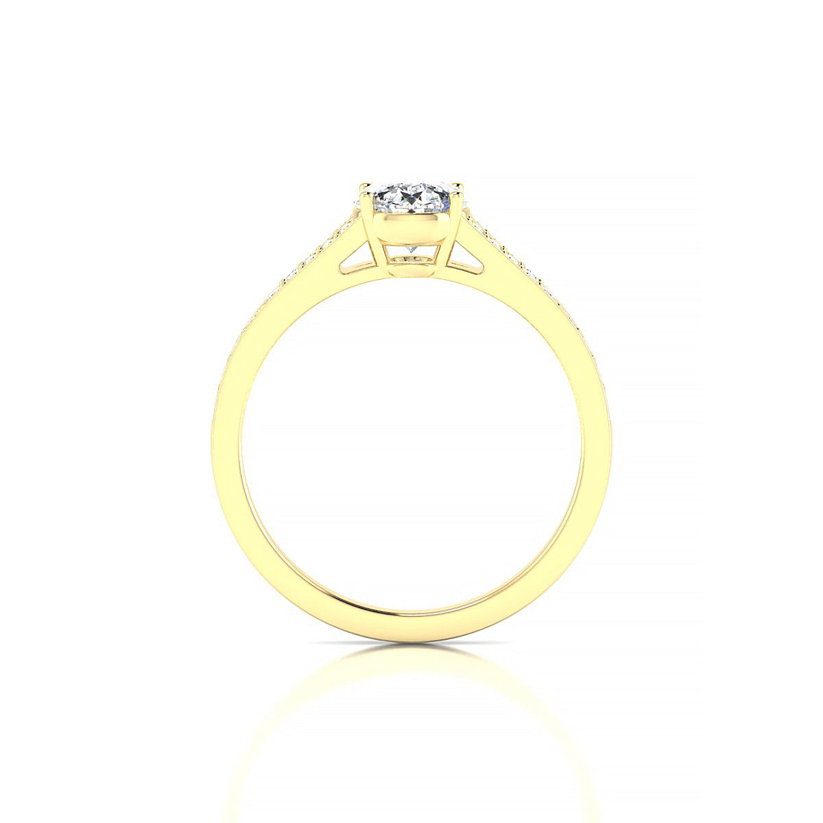 Adore | 18k Yellow Gold 5.7 mm Round Diamond Ring