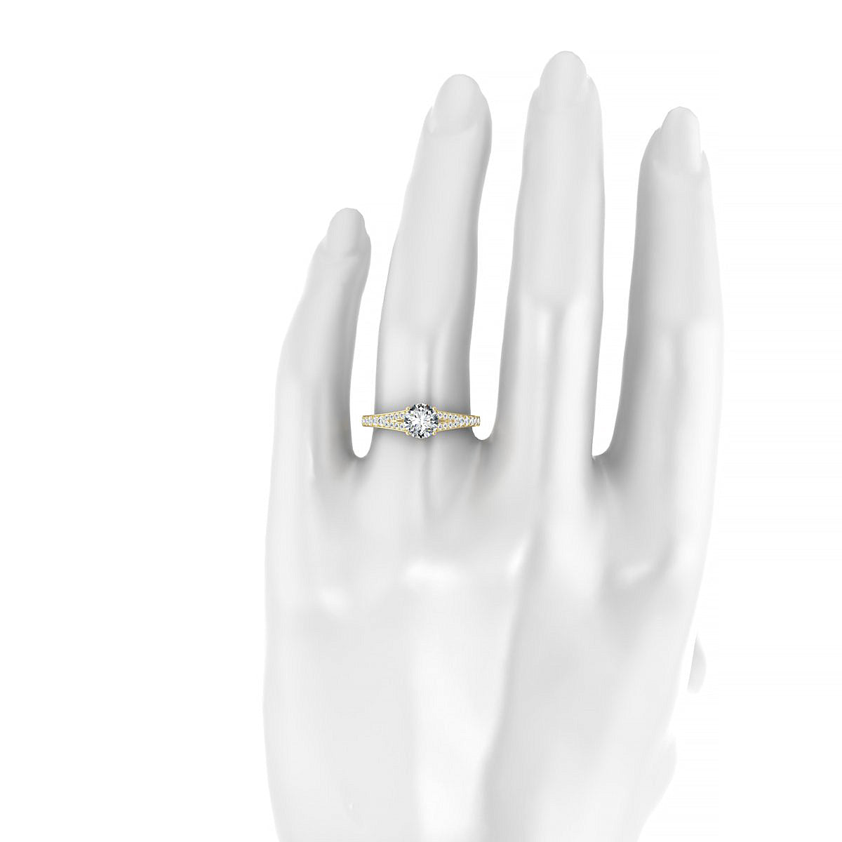 Adore | 18k Yellow Gold 5.7 mm Round Diamond Ring