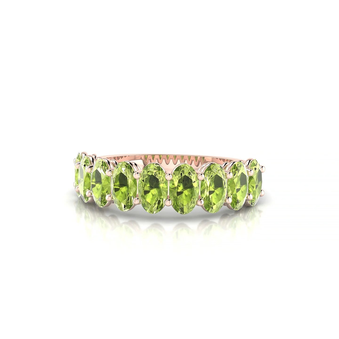 Affection | 18k Rose Gold 5 x 3 mm Oval Peridot Ring
