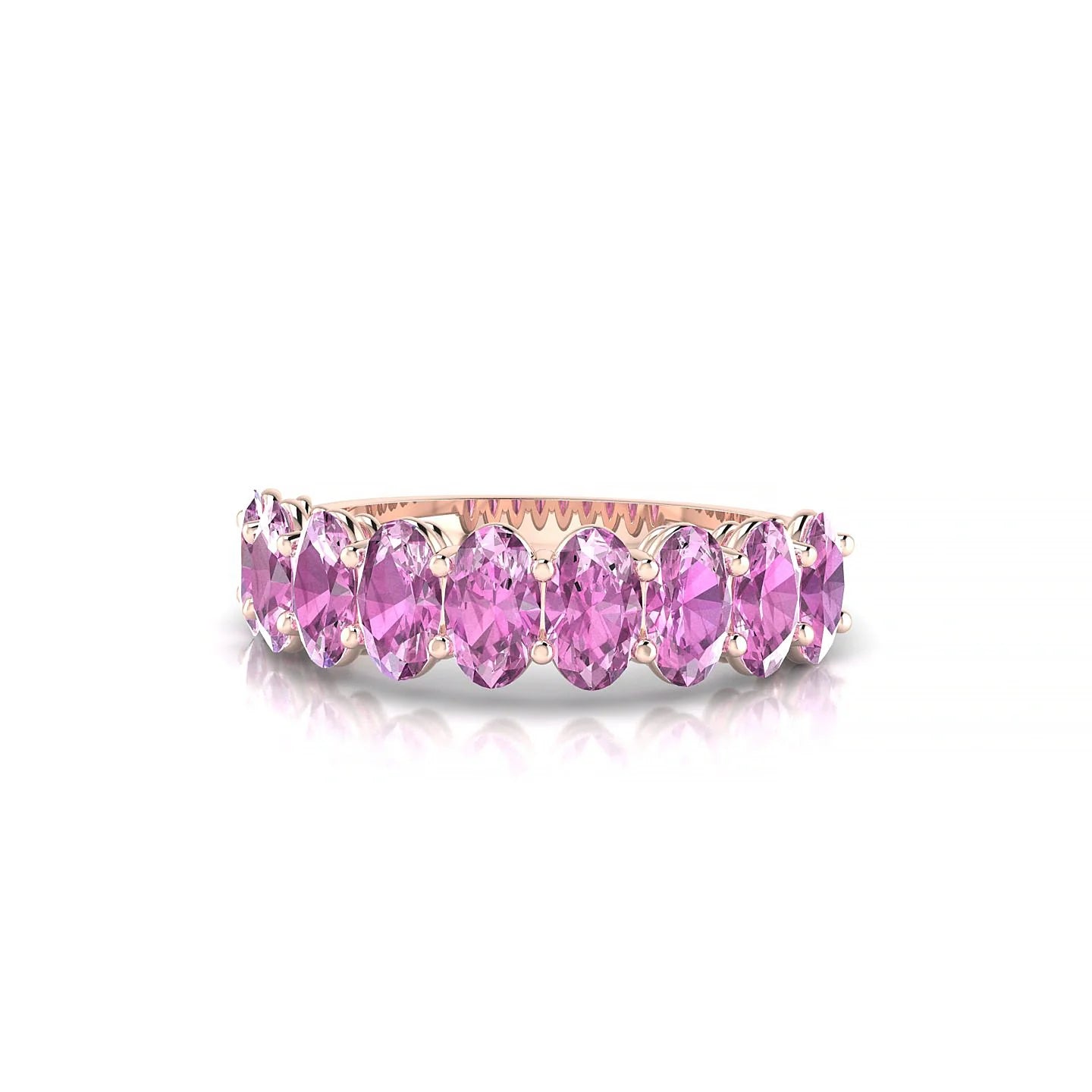 Affection | 18k Rose Gold 5 x 3 mm Oval Pink Sapphire Ring