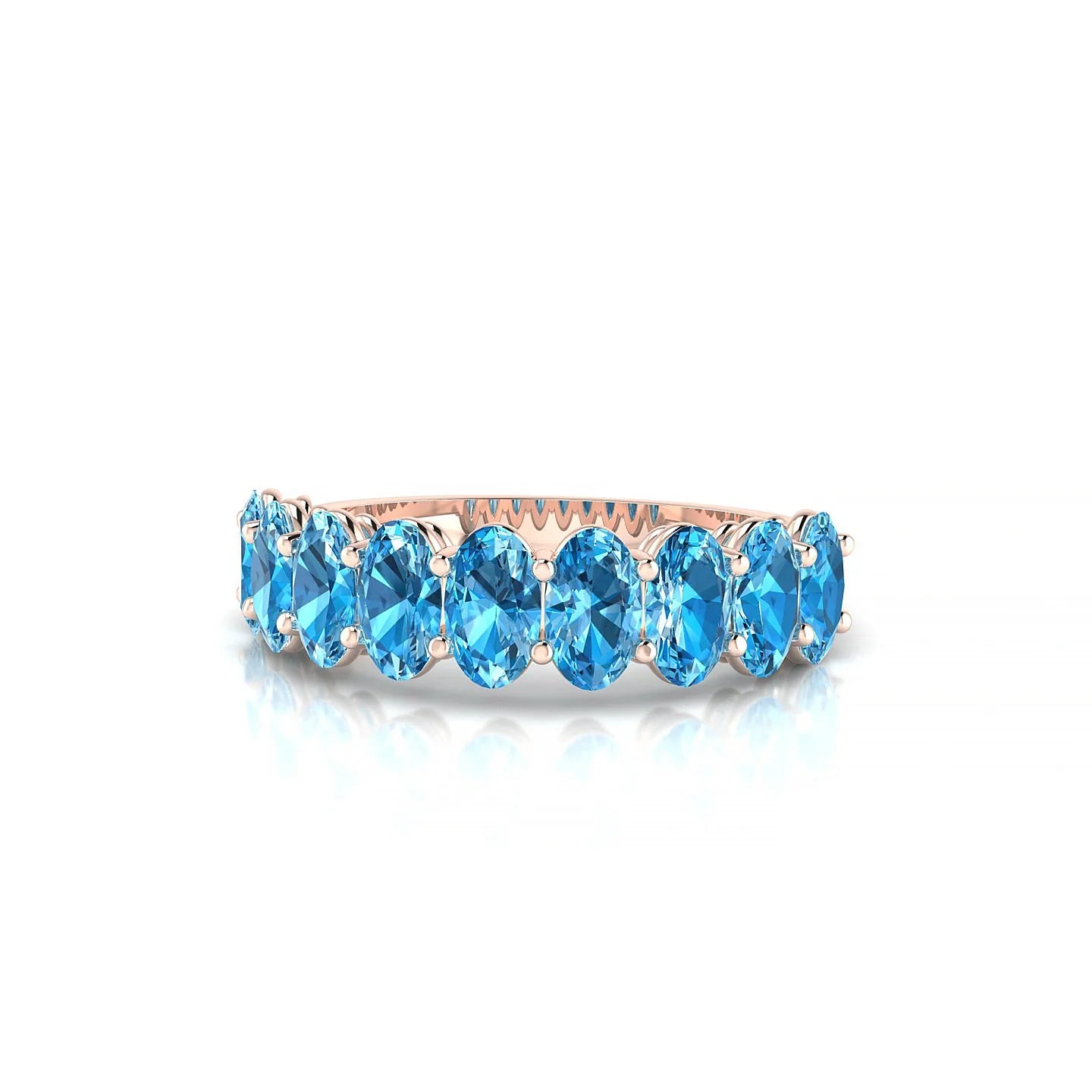 Affection | 18k Rose Gold 5 x 3 mm Oval Topaz Ring