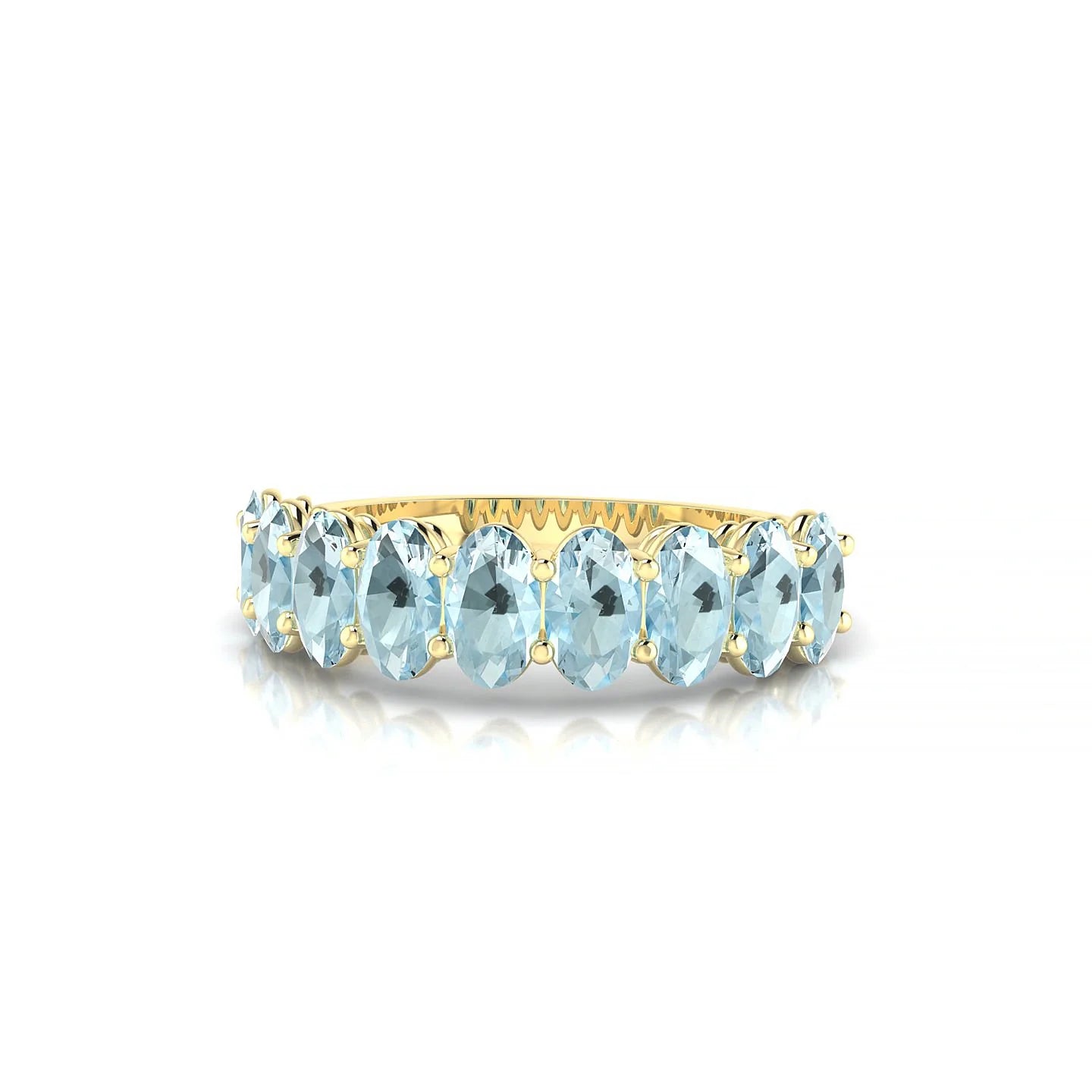 Affection | 18k Yellow Gold 5 x 3 mm Oval Aquamarine Ring