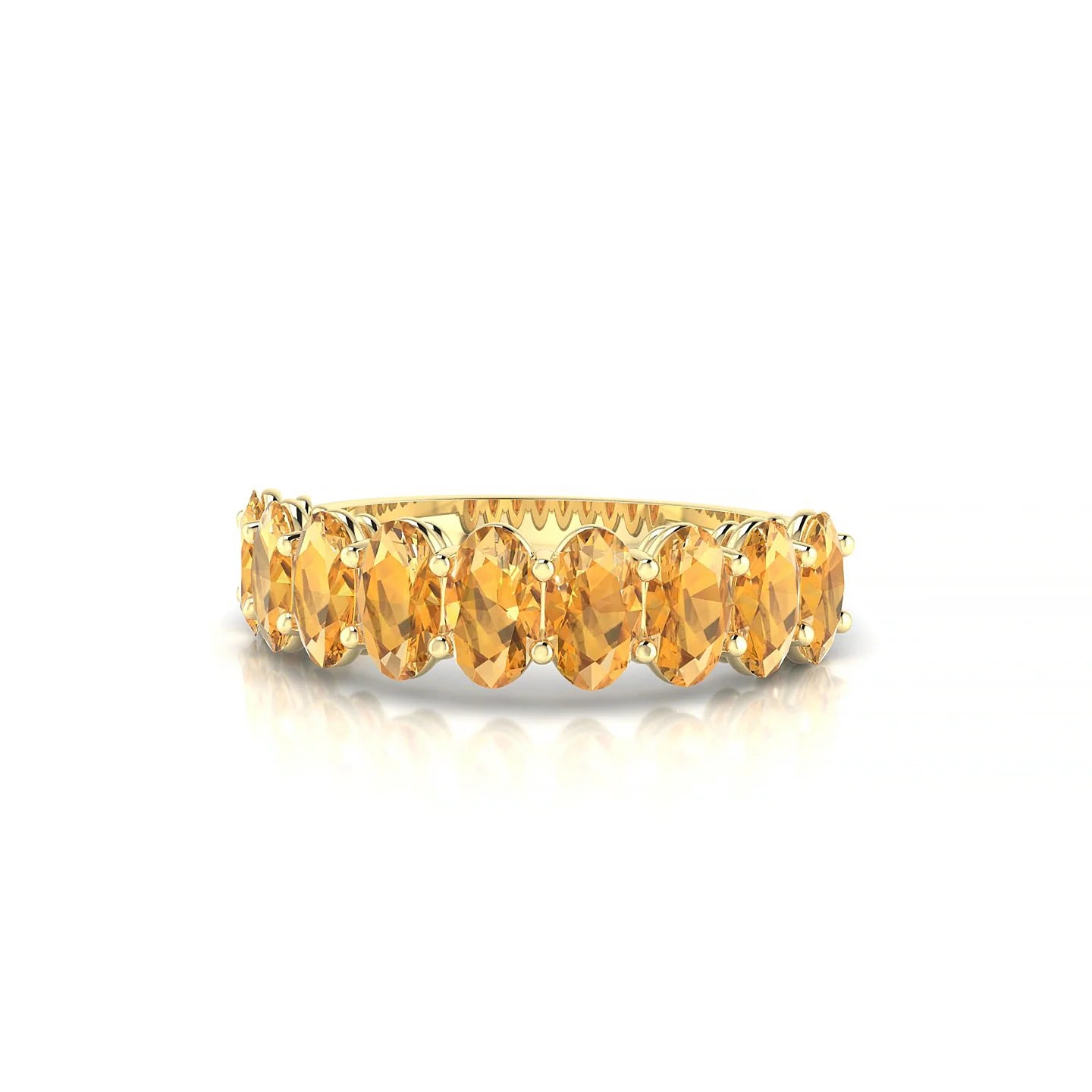 Affection | 18k Yellow Gold 5 x 3 mm Oval Citrine Ring