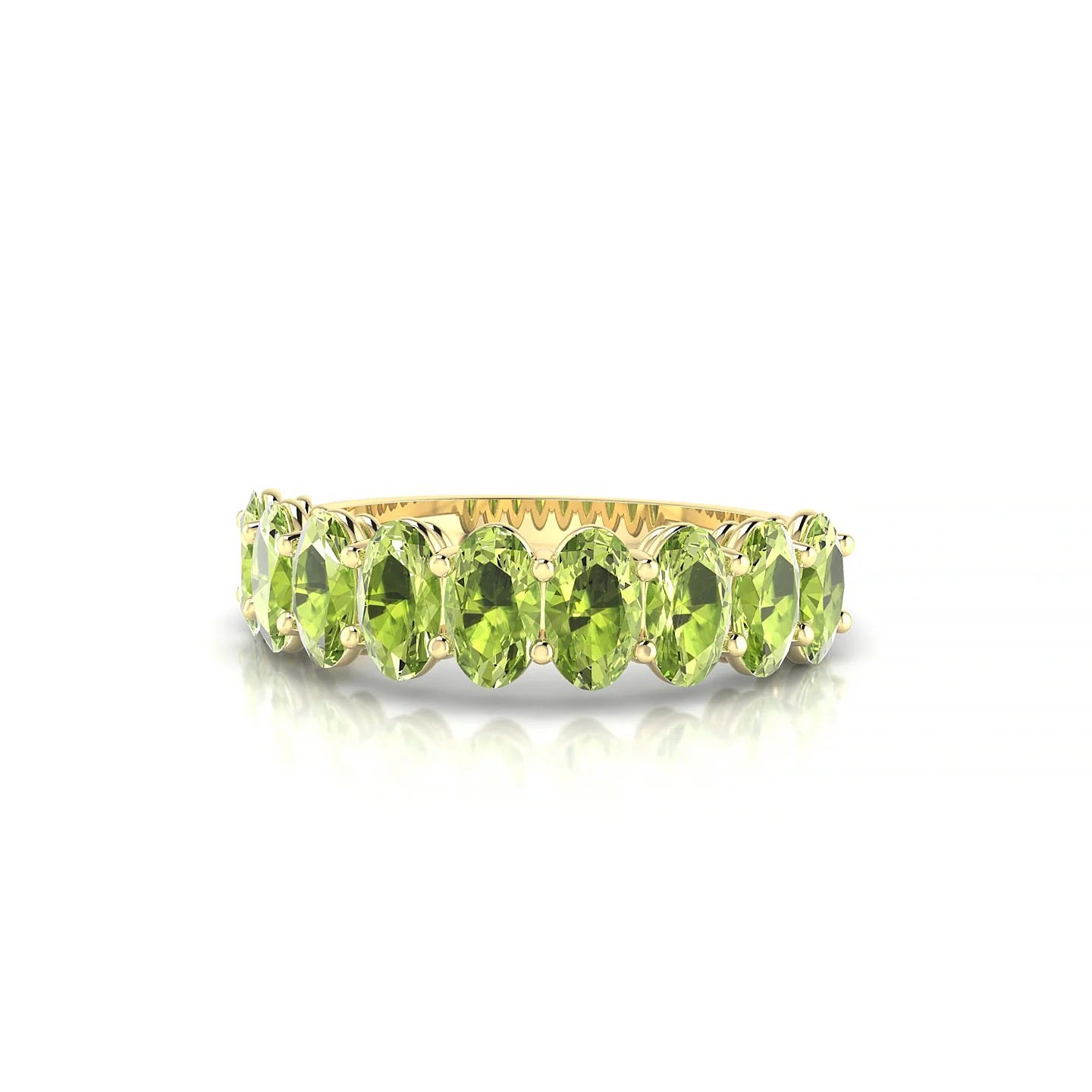 Affection | 18k Yellow Gold 5 x 3 mm Oval Peridot Ring
