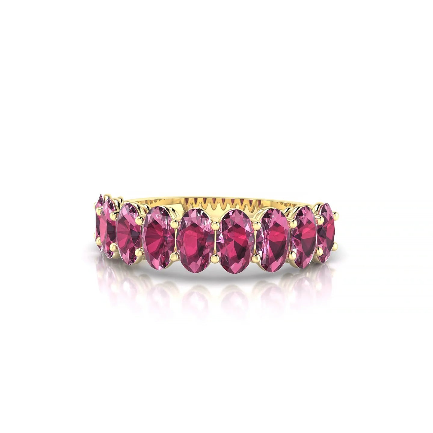 Affection | 18k Yellow Gold 5 x 3 mm Oval Rhodolite Ring