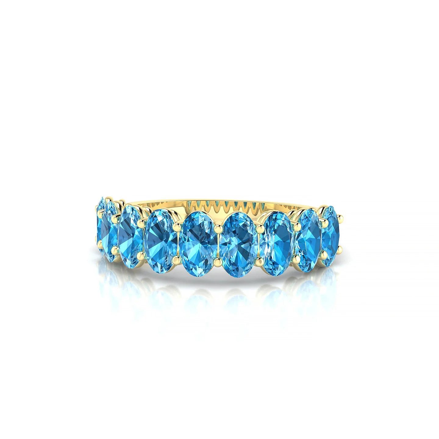 Affection | 18k Yellow Gold 5 x 3 mm Oval Topaz Ring