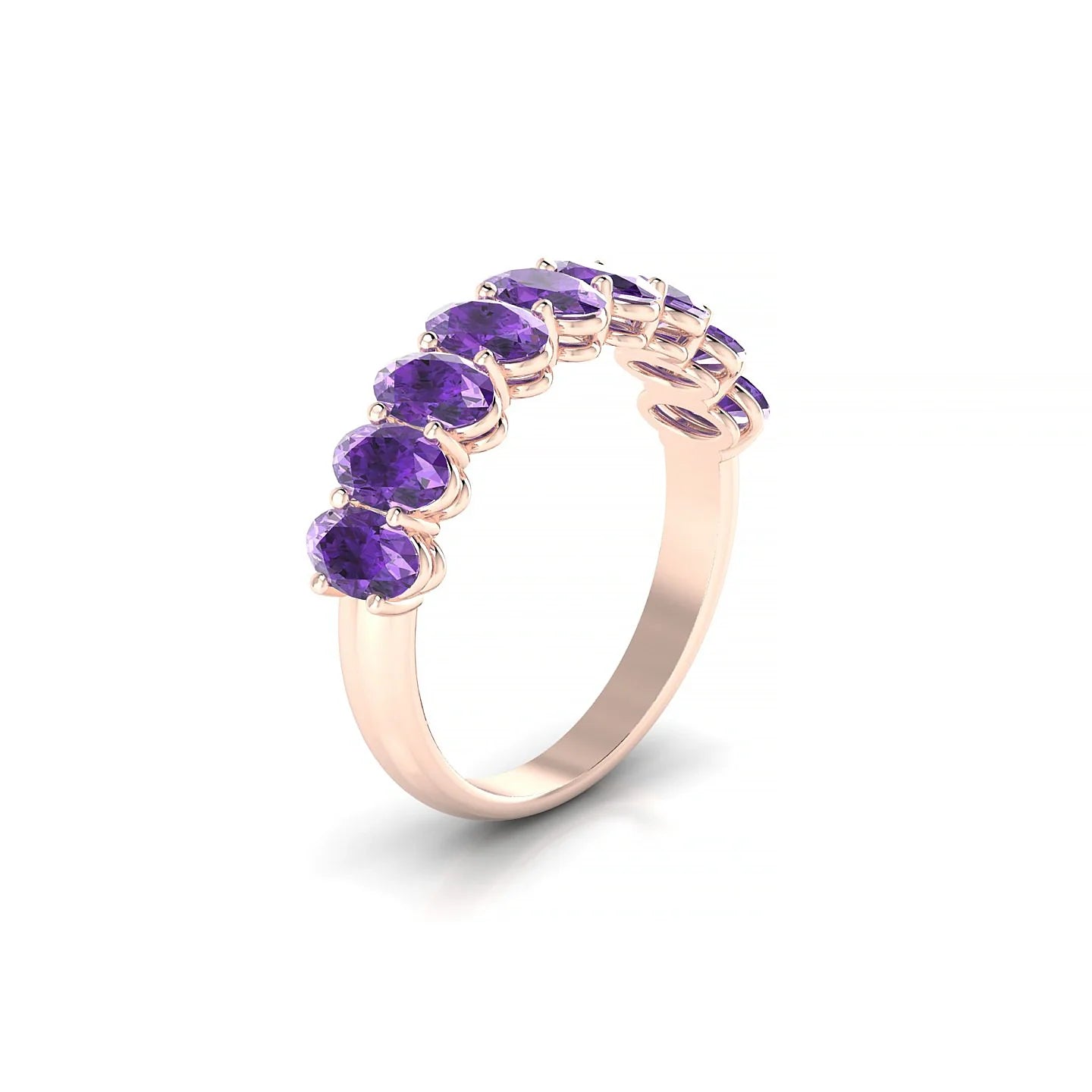 Affection | 18k Rose Gold 5 x 3 mm Oval Amethyst Ring