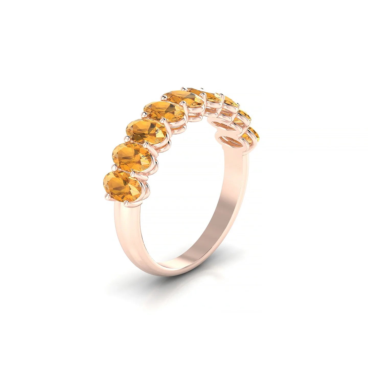 Affection | 18k Rose Gold 5 x 3 mm Oval Citrine Ring