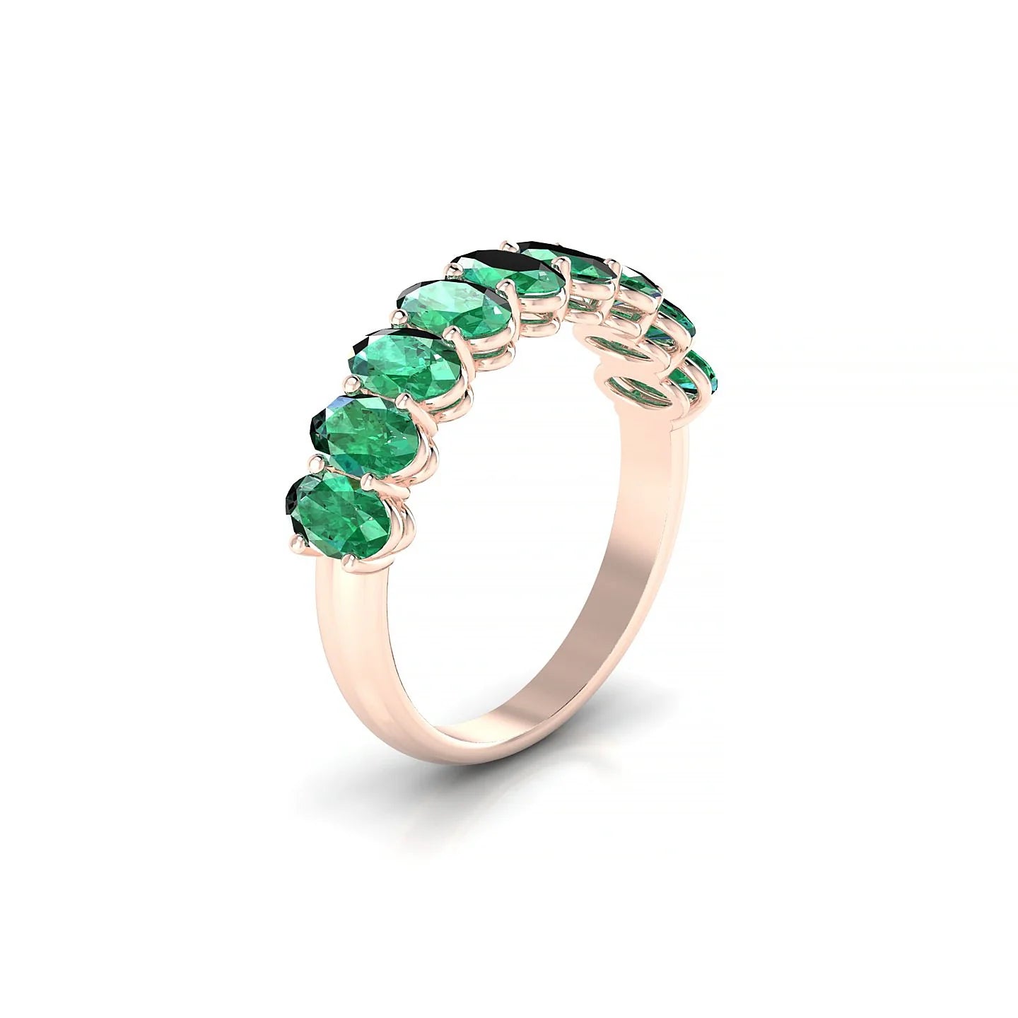 Affection | 18k Rose Gold 5 x 3 mm Oval Emerald Ring