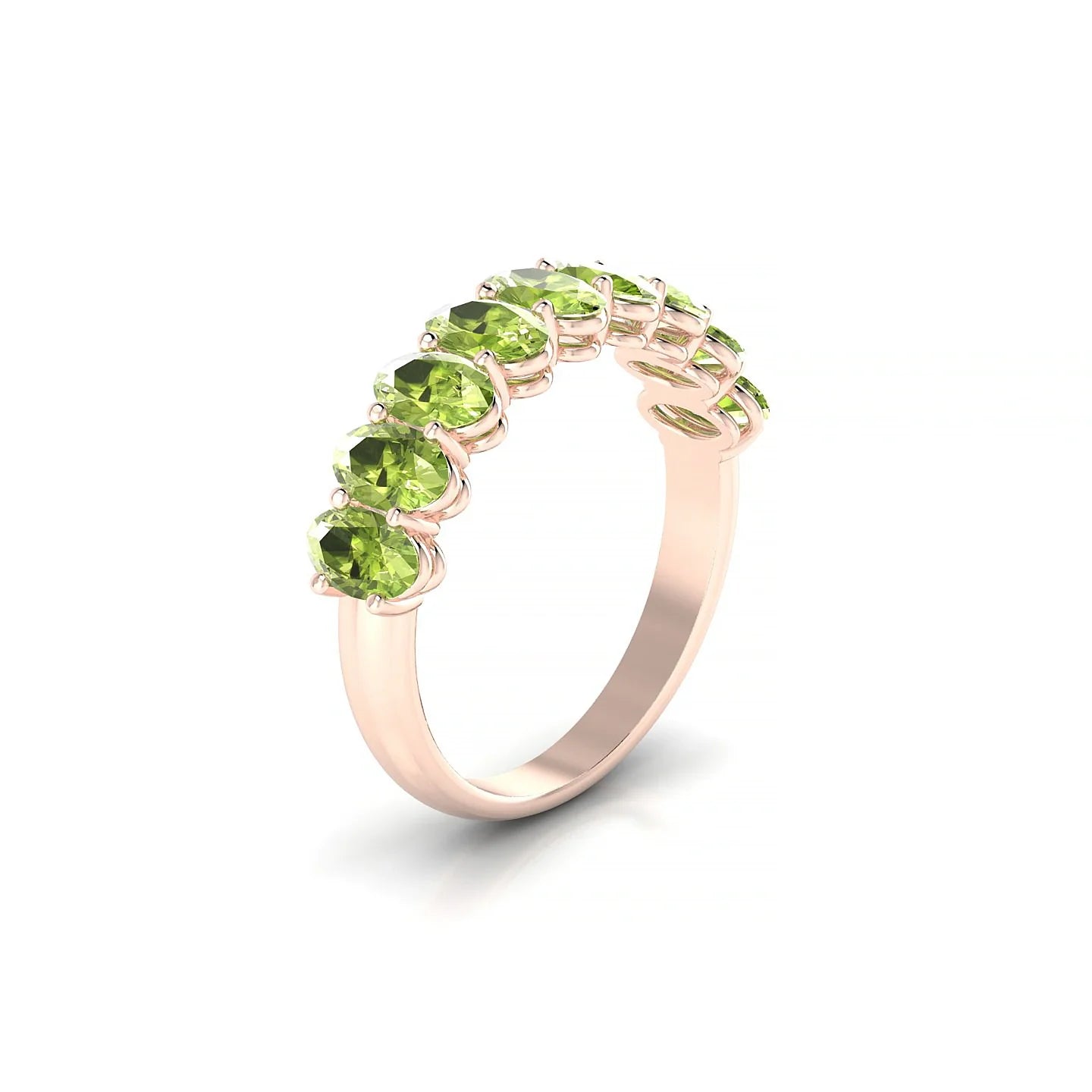 Affection | 18k Rose Gold 5 x 3 mm Oval Peridot Ring