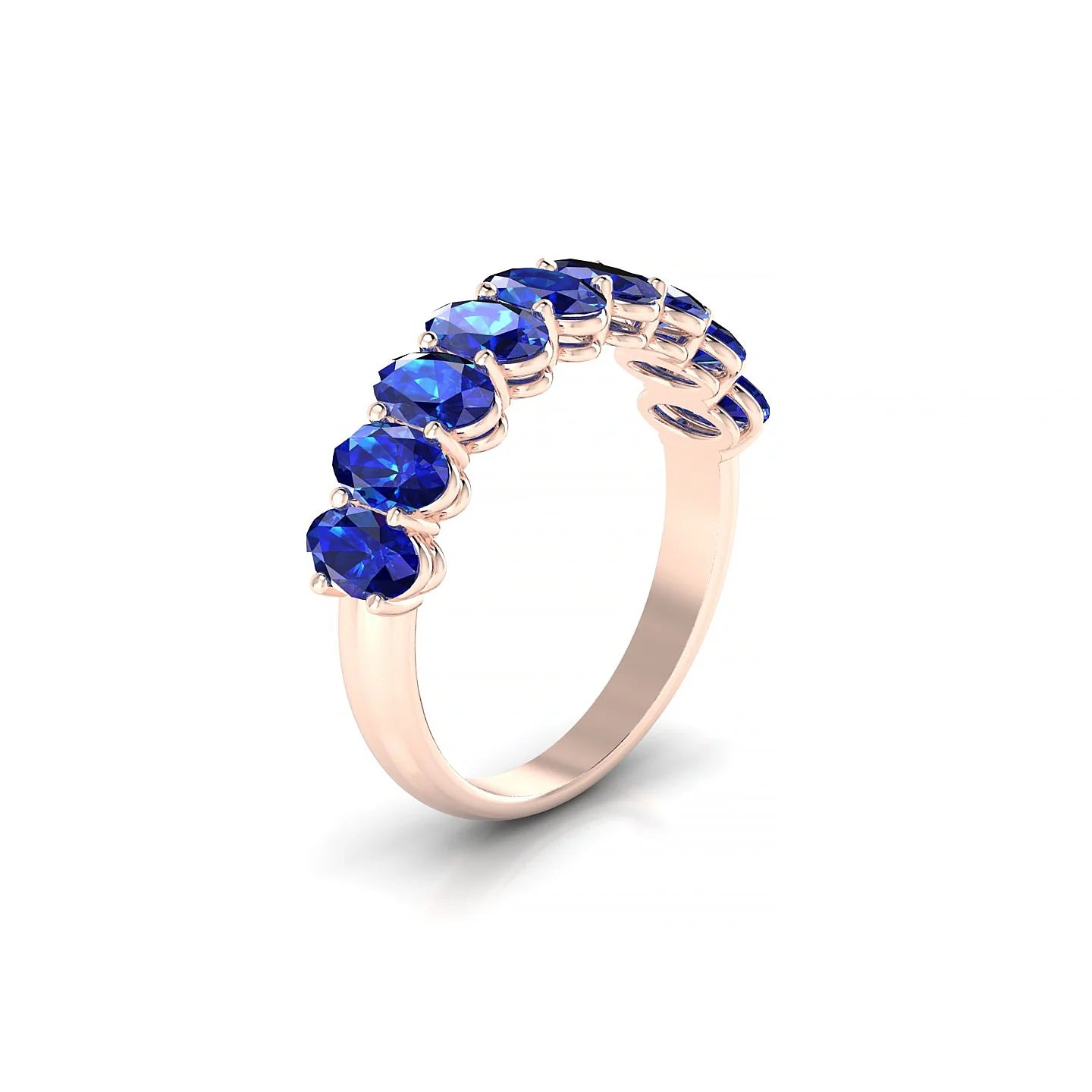 Affection | 18k Rose Gold 5 x 3 mm Oval Sapphire Ring