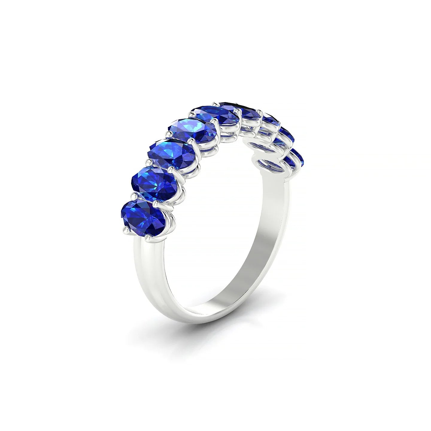 Affection | 18k White Gold 5 x 3 mm Oval Sapphire Ring